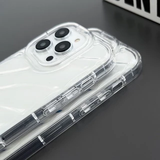 เคสเลเซอร์ใส TPU For iPhone 16 11 13 12 14 15 Pro Max 6 7 8 Plus XR XS Max 15 Pro Max 14plus 13pro ฝาครอบโทรศัพท์กันกระแ