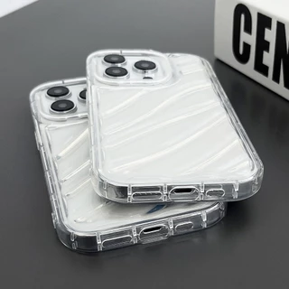 เคสเลเซอร์ใส TPU For iPhone 16 11 13 12 14 15 Pro Max 6 7 8 Plus XR XS Max 15 Pro Max 14plus 13pro ฝาครอบโทรศัพท์กันกระแ