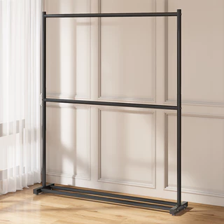 HOMEC ราวเเขวนผ้าเหล็ก ราวแขวนผ้า Clothing Rack แบบบาร์เดี่ยว ประกอบง่าย แข็งแรง รับน้ำหนักได้เยอะ