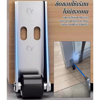 BuildCore 1ชิ้น ประตูบานเลื่อนด้านล่าง ลูกล้อยกประตู ป้องกันการตก อลูมิเนียม ล้อประตูยืดพร้อมก้าน