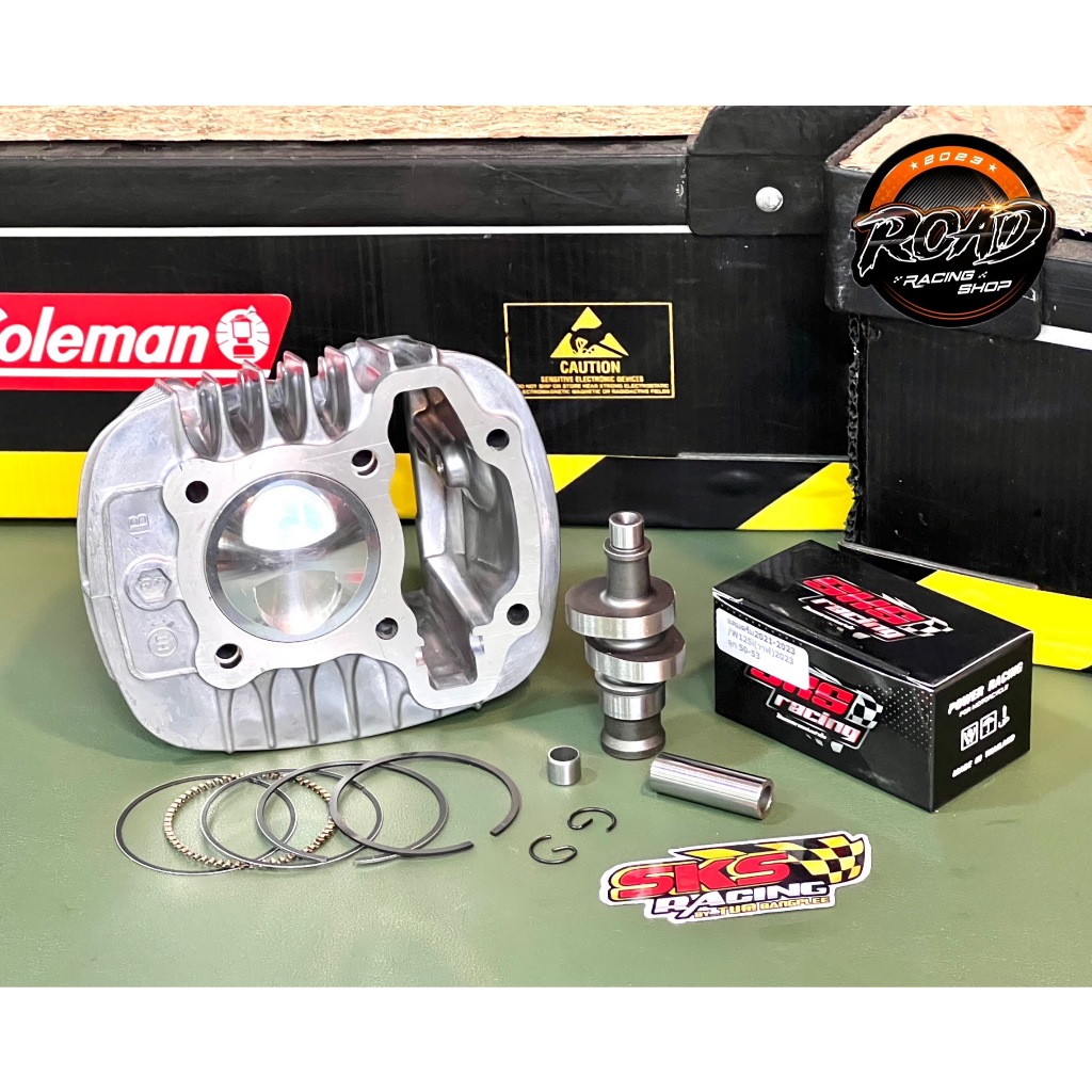 เสื้อลูกเวฟ110i 2021-2024 50-53mm. แคมแต่งSKS RACING หลบวาล์วให้แล้ว เสื้อสูบพร้อมขัดลื่น