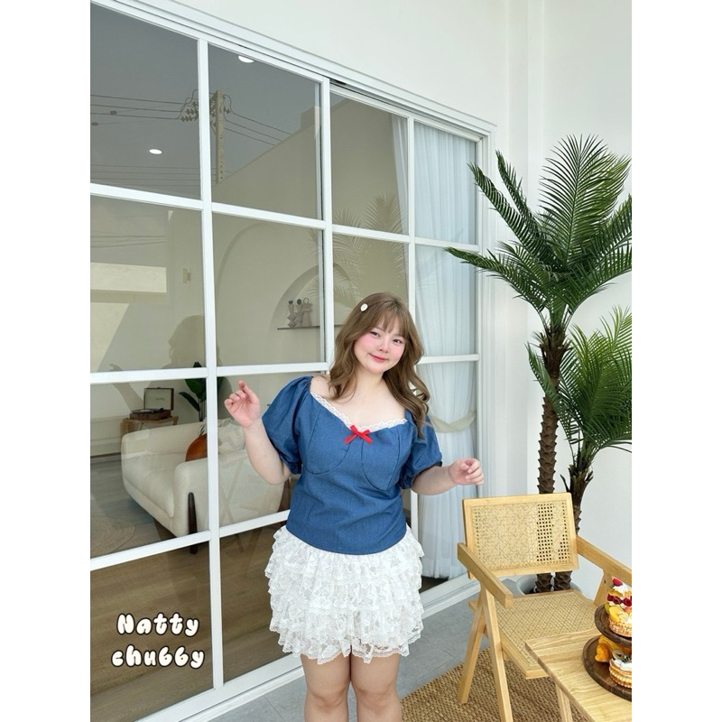 🧸𝐂𝐡𝐮𝐛𝐛𝐲𝐋𝐚𝐧𝐝.(อก38-50)🪐Pluto Shirt💫 รุ่นพลูโต เสื้อสาวอวบ พลัสไซส์ ผ้ายีนส์ ดีเทลน่ารัก #Sh084