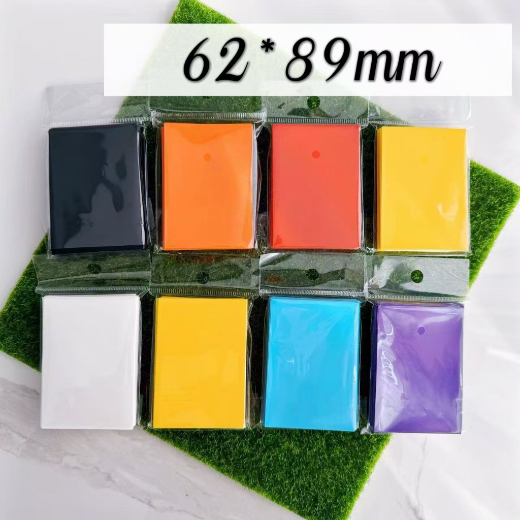 ซองใส่การ์ด-หน้าใส_หลังสี ขนาด 62X89 (50ใบ) [พร้อมส่ง]