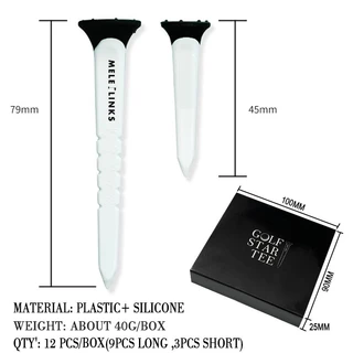 [11GOLF] 12Pcs. X Golf Star Tee ทีตั้งลูกกอล์ฟ ขนาด 79mm / 45mm Mixed Size รหัสสินค้า QT002