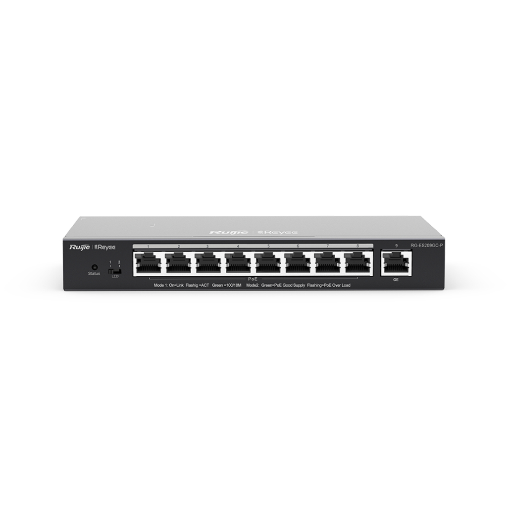 RG-ES209GC-P 9-Port Gigabit Smart Cloud Managed PoE Switch Ruijie