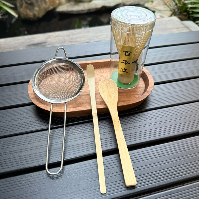 อุปกรณ์ชงมัทฉะ อุปกรณ์ตีมัทฉะ chasen ไม้ไผ่ เรซิ่น Matcha set