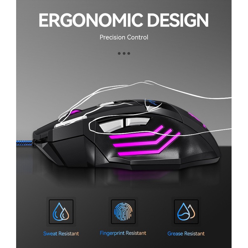 เมาส์เกมมิ่ง รุ่นG6 GAMiNG MOUSE 3500DPI 7ปุ่ม