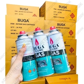 แก๊สกระป๋อง🔥ส่งด่วน!🔥(บรรจุ 24 กระป๋อง) BUGA FLAME แก๊สเตาปิคนิค มี มอก.974-2533 เจ้าเดียวในประเทศไทย