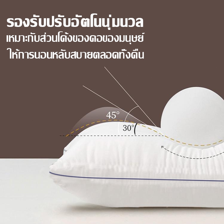 ความฟู 300% หมอนหนุน หมอนสุขภาพ นุ่มพิเศษ ป้องกันไรฝุ่น ซักเครื่องได้ หมอนโรงแรม 5 ดาว คลายไหล่คออย่างมีผลดี ราคา ถูกที่สุด ดีลบีเคเค แกลเลอรีภาพที่ 7