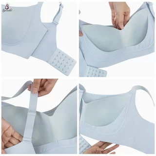 Sgarlet Jolie bra เสื้อในไซส์ใหญ่ไร้รอยต่อไร้โครง เก็บกระชับ ผ้าพลางเนินอก สีเนื้อ/ฟ้าอมเทา MB1524
