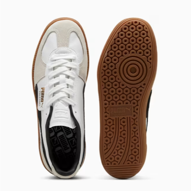 (ของแท้พร้อมส่ง) Puma Palermo Lth White-Vapor Gray-Gum ของแท้ 100% ผ่อนได้ พบไม่แท้ยินดีคืนเงิน