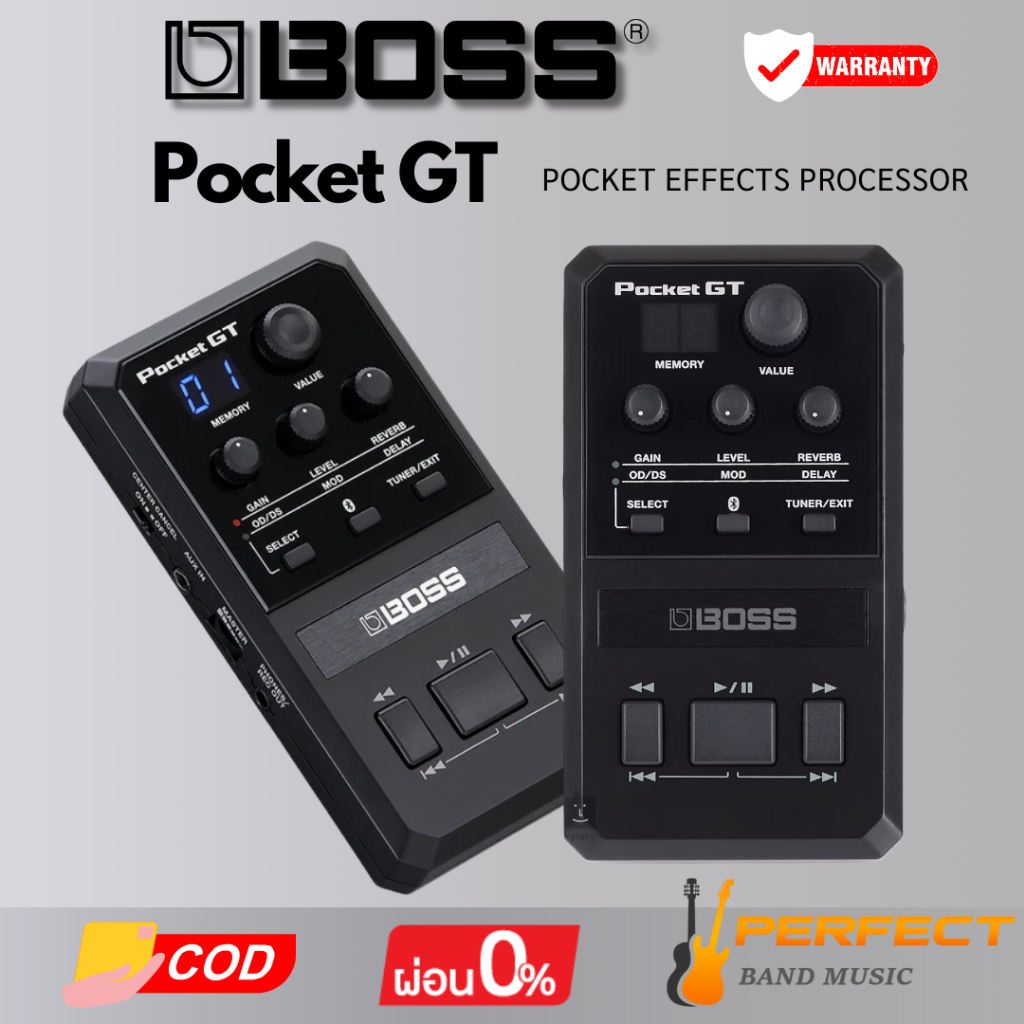 มัลติเอฟเฟค BOSS Pocket GT Pocket Effects Processor [ผ่อน 0% 10เดือน]