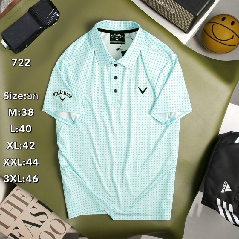 PoLo 👕 เสื้อกีฬาผู้ชาย เสื้อตีกอล์ฟผู้ชาย เนื้อผ้าบางเบา ยืดและนิ่มมากค่ะ😚