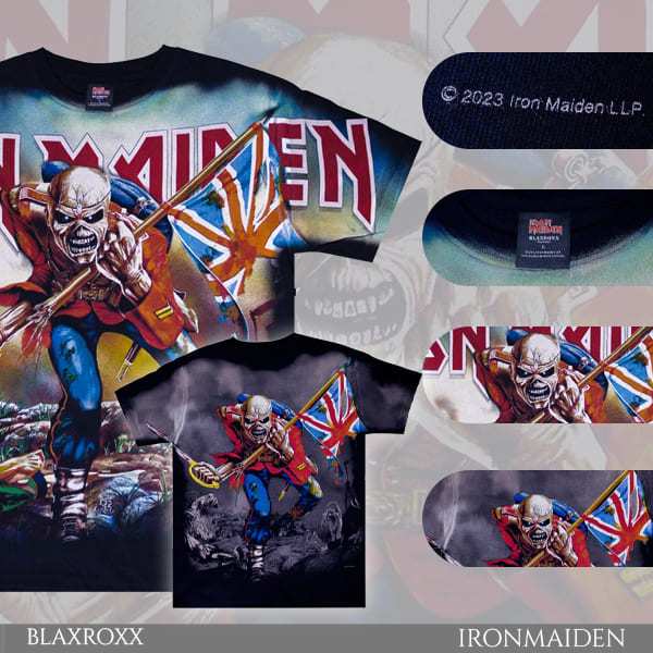 BLAXROXX | IRON MAIDEN® | [IRM040-1] | เสื้อวง OVP สีจม | เสื้อยืดคอกลม แขนสั้น | สกรีนลายคมชัด ไม่หลุดลอก | Cotton100%