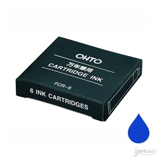 OHTO PEN หมึกหลอด ปากกา หมึกน้ำ Ink Cartridge Fountain Pen - Blue-Black (1x6) จำนวน 1 เเพ็ค