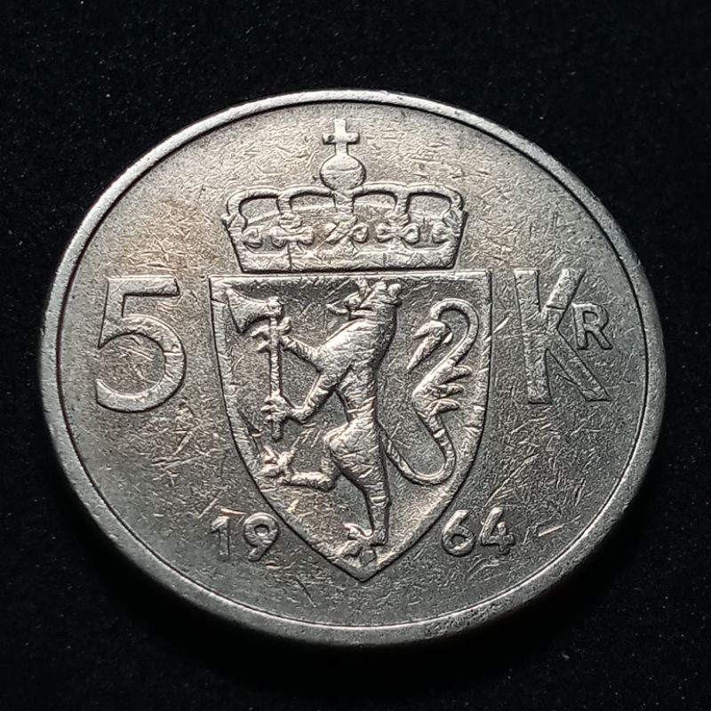 เหรียญนอร์เวย์(2383)5 Krone 1964