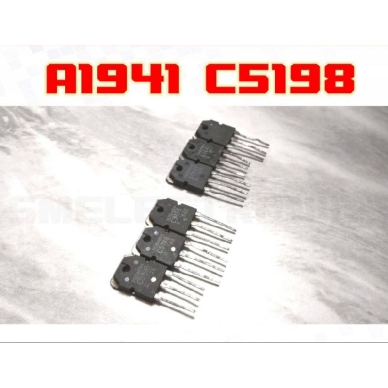 ทรานซิสเตอร์ขยาย A1941  C5198 1คู่ ของถอดแท้ Toshiba จากโรงงาน ใช้งานได้