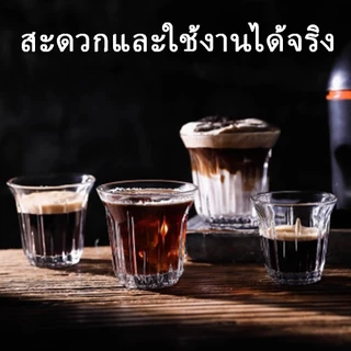 จัดส่งทันที | แก้วน้ำ แก้วกาแฟ ชา นม น้ำผลไม้ glass สไตลมินิมอล