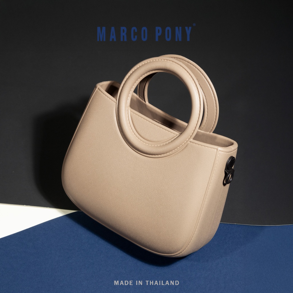 Marco Pony กระเป๋าถือ กระเป๋าสะพายไหล่ แฟชั่นผู้หญิง ทรงโฮโบ ใบขนาดเล็ก ขนาด 17 x 21 CM. รุ่น BP1009