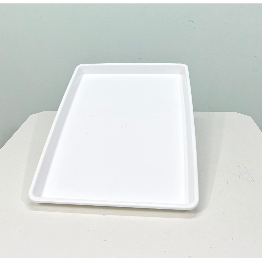 KOWA HOMEWARE ถาดพลาสติกสีขาว สี่เหลี่ยม ขนาด 44.5 x 25 x4  cm.ใช้กับชั้นวางสเตนเลส(สำหรับรองน้ำใต้ชั้นวางจาน)