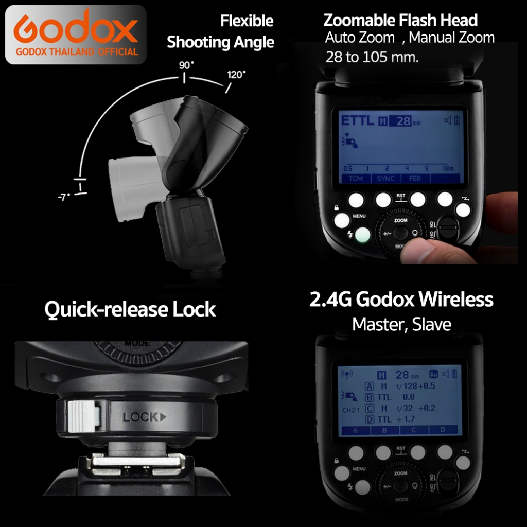 Godox Flash V1 - TTL HSS 3000mAh - รับประกันศูนย์ Godox Thailand 3ปี