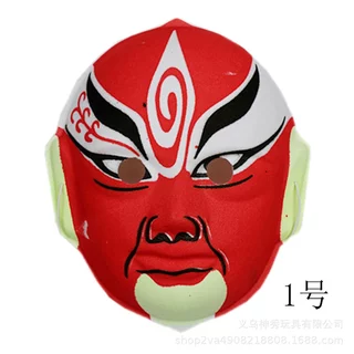 หน้ากากงิ้ว หน้ากากงิ้วจีน /หลายสี/ หน้ากากกระดาษ / มาพร้อมสาย Masks