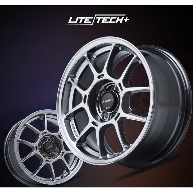 ล้อแม็กซ์ Lenso V1N 15”x7.0 PCD4รู100 ET+35 ( ล้อเบา )สีHyperBlack