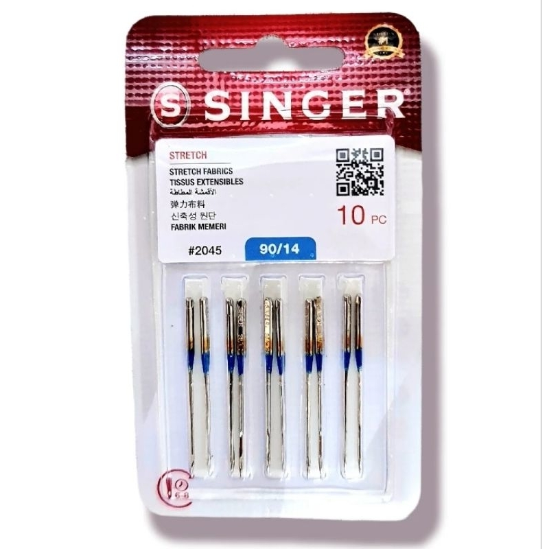 [ของแท้] เข็มจักร Singer เข็มจักรซิงเกอร์ สำหรับเย็บผ้าถัก ผ้ายืด เบอร์ 90/14 singer needles