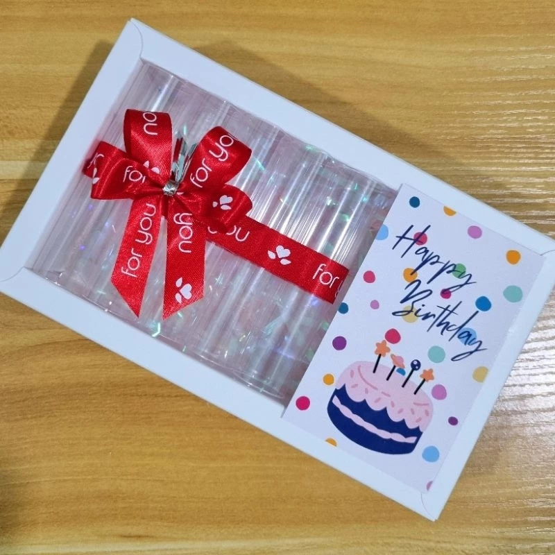 Birthday box กล่องของขวัญใส่เงิน 5 ช่อง พร้อมการ์ด