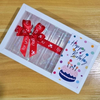 Birthday box กล่องของขวัญใส่เงิน 5 ช่อง พร้อมการ์ด