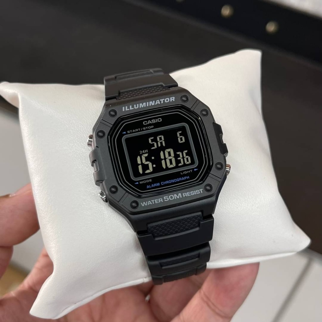 นาฬิกา CASIO เครื่องศูนย์ CMG รุ่น W-218H-1B / W-218H-1A / W-218HD ประกันศูนย์เซ็นทรัล cmg 1 ปีเต็ม
