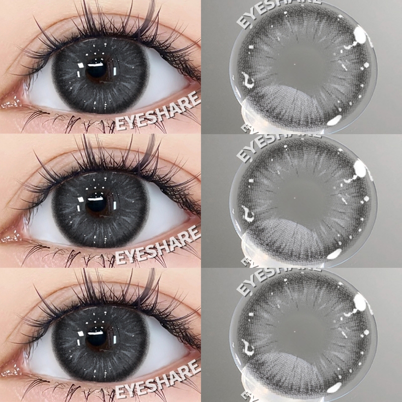 {COD}-คอนแทคเลนส์สีดำ Eyeshare Seine คอนแทคเลนส์สีมินิ 14.0 มม. 1 คู่ เลนส์แฟชั่น ใช้ได้ 1 ปี จัดส่งฟรี ค่าอมน้ำ 38%