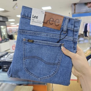กางเกงยีนส์ ผู้ชาย Lee ทรงกระบอกเล็ก[ZED] ผ้ายืด สีฟอกเฟดสวย…