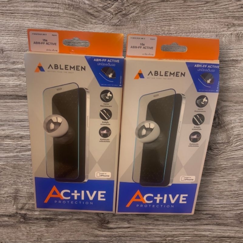 ABLEMEN Active ฟิล์มกระจก เต็มจอ มีฟิล์มหลัง สำหรับ iPhone 16 E
