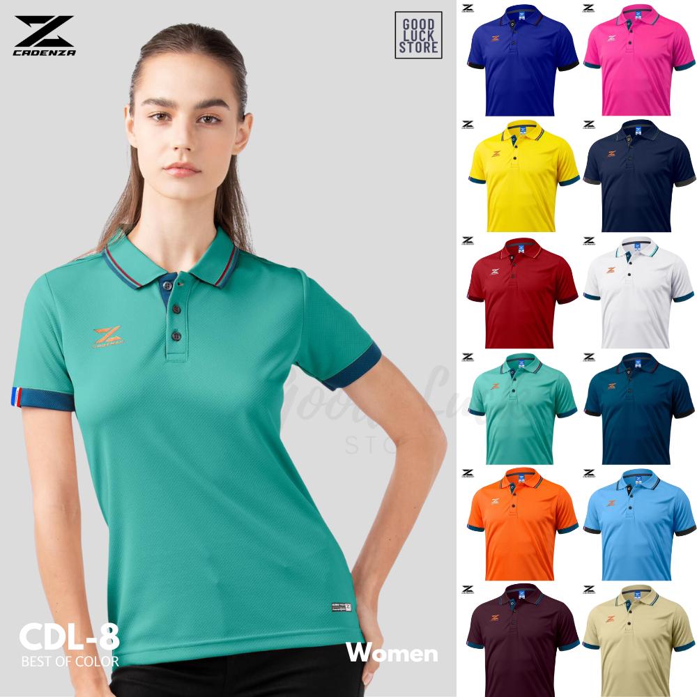 เสื้อโปโล หญิง คาเดนซ่า Cadenza รุ่น CDL-8