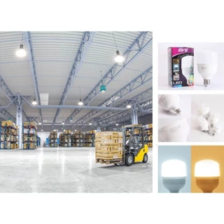 EVE (แพ็ค 10 หลอด) หลอดไฟ ไฮวัตต์ แอลอีดี Shop Bulb ขนาด 20 ถึง 50 วัตต์ แสงขาว ขั้วหลอด E27