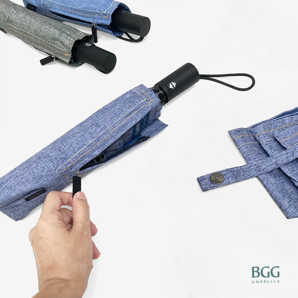 BGG Denim 4Layers UV Coating UPF50 Auto Umbrella ร่มอัตโนมัติ กันแดด กันยูวี100% กันฝน เดนิม (AT0059)