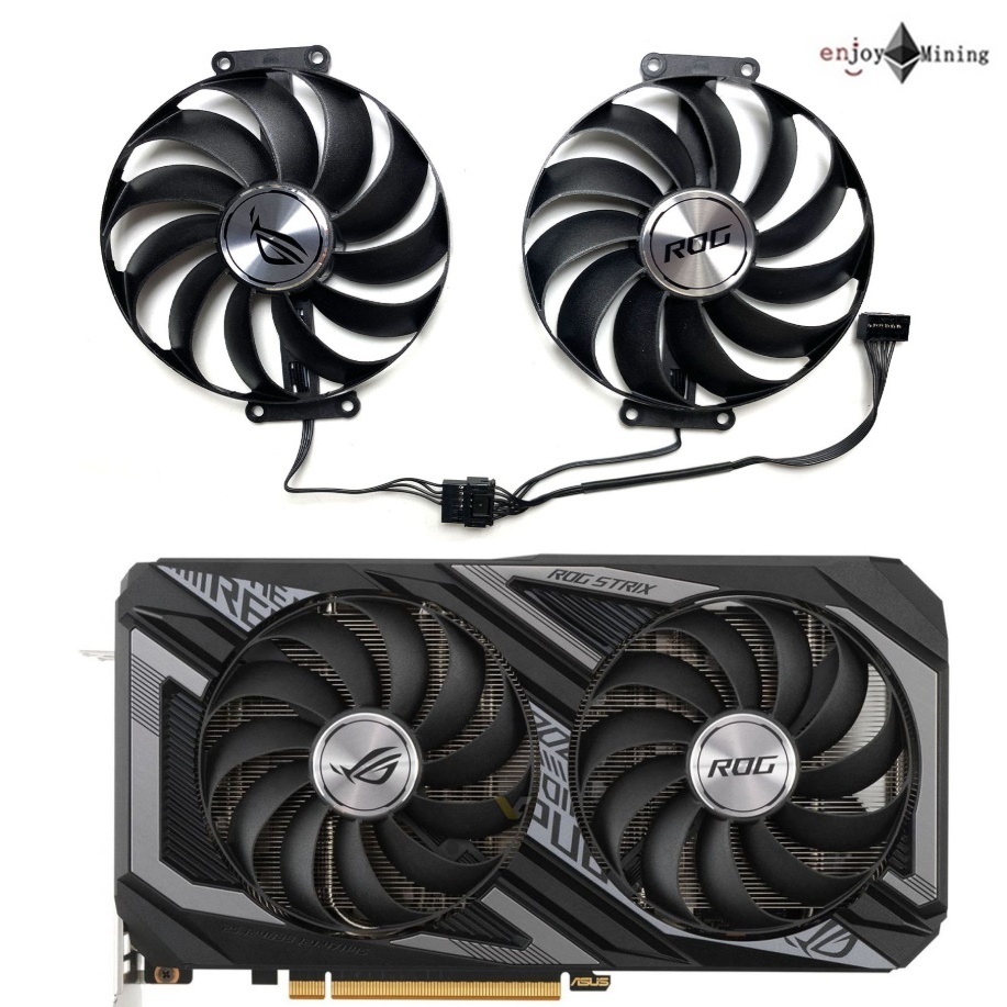 พัดลมการ์ดจอ ASUS ROG STRIX Radeon RX 6600 XT 8G OC Graphics Card cooling fan T129215SU
