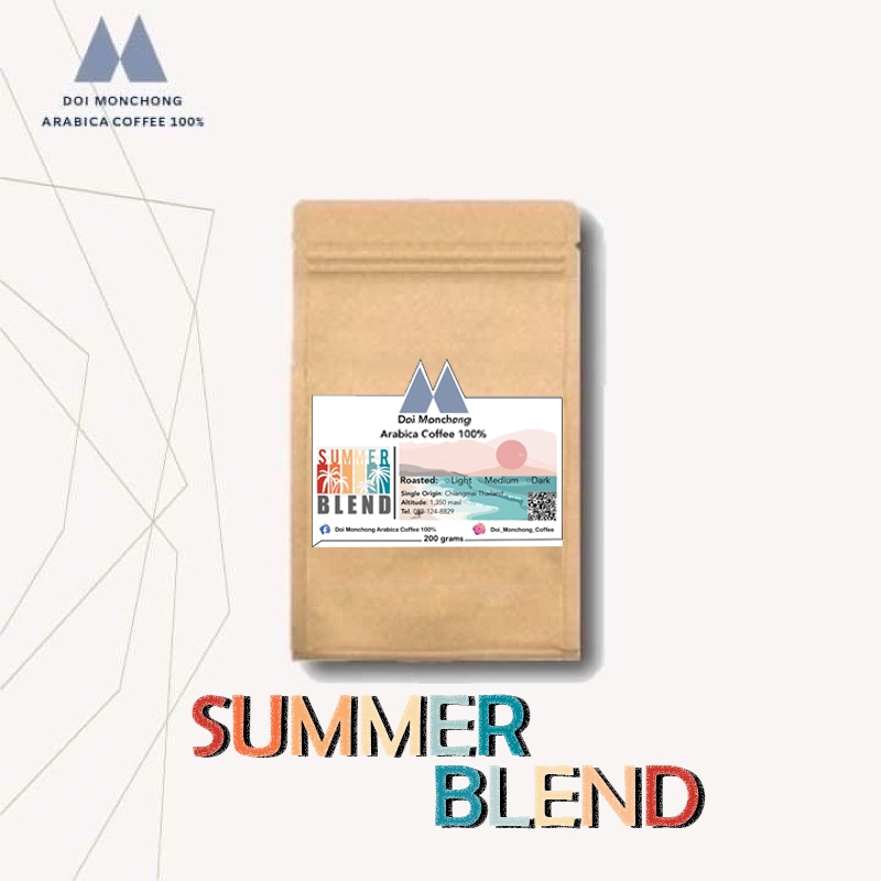 ดอยม่อนจอง เมล็ดกาแฟ SUMMER BLEND (Arabica x Robusta)