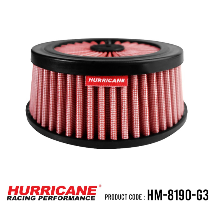 HURRICANE กรองอากาศสแตนเลส & ผ้าแดง Harley-Davidson  Sportster Iron XL 883 1200 04-15  HM-8190