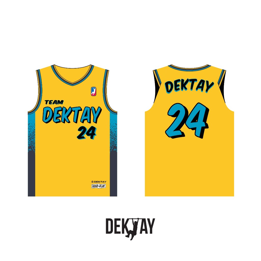 Dektay Jersey-yellow/Blue เสื้อบาสสีเหลือง