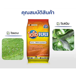 โอโซเบน 1กก ผลิตใหม่ 13/5/69 ไพริดาเบน20% ใช้ป้องกันกำจัดไรแดง ไรแมงมุม ไรขาว ไรสี่ขา ไรสนิม ไรกำมะหยี่