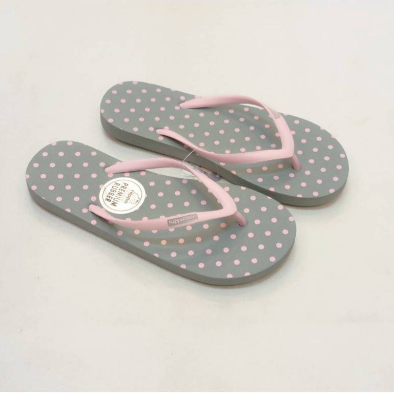 รองเท้าแตะลายจุด Hippo Bloo สีแดงตัดขาว ทนสีสดใส 12 สี รองเท้าอยู่บ้าน sandals ฮิปโป บลู ราคา ถูกที่สุด ดีลบีเคเค แกลเลอรีภาพที่ 6