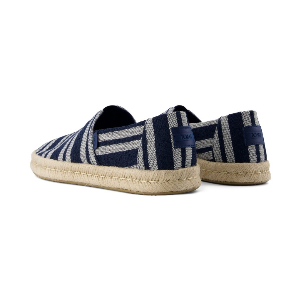 TOMS รองเท้าลำลองผู้ชาย สลิปออน รุ่น Alpargata Rope 2.0 Navy Beach Stripe (CE) รองเท้าลิขสิทธิ์แท้