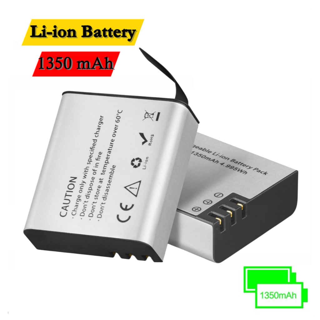 แบต EKEN 1350 Mha รุ่น A สามารถใช้งานได้ กับ EKEN H3R,H8,H8R,H8 Pro,V8s,H9R,H9R Plus,H9s,H5s,H6s