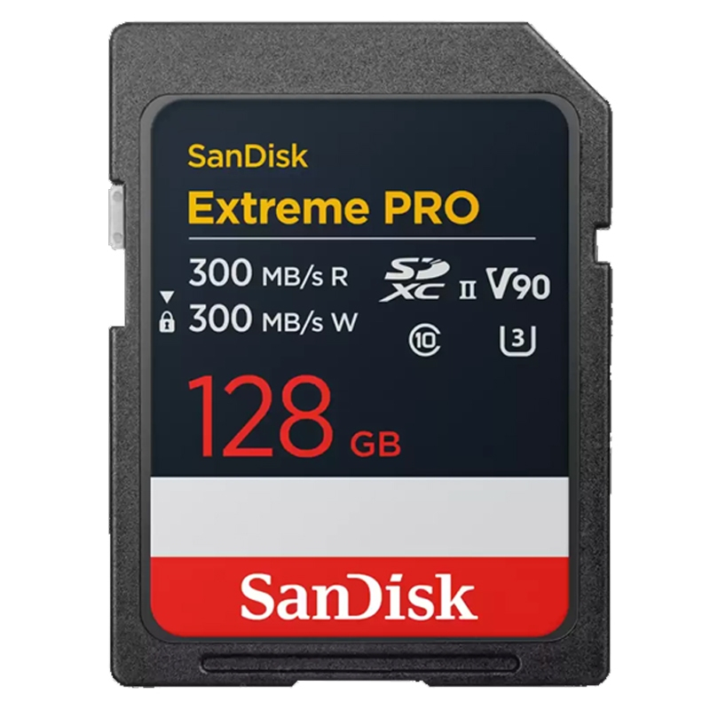 SanDisk Extreme PRO SD Card UHS-ii 128 GB Read 300MB/s V90 (SDSDXDM-128G-GN4IN) 8K กล้อง DSLR