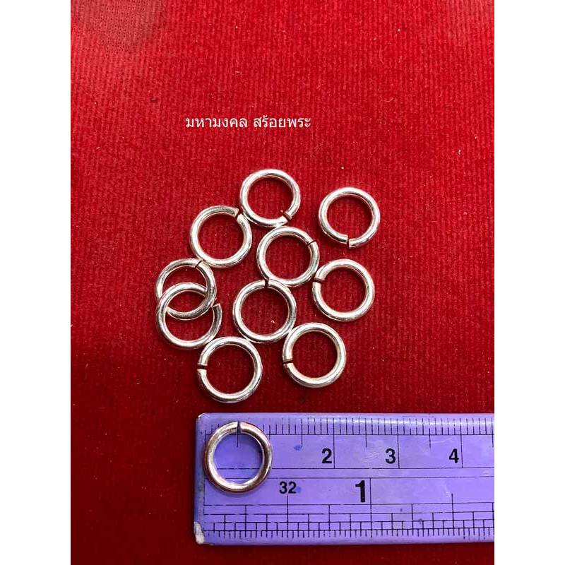 SLS046 ห่วงกลมเงินแท้ ขนาด 10*2 มิล จำนวน 1 ห่วง สำหรับห้อยพระ สร้อยคอ สร้อยข้อมือ แหนบเงิน