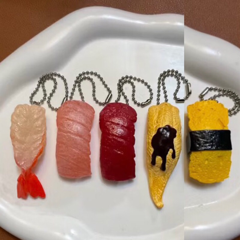 พวงกุญแจซูชิ Sushi keychain พวงกุญแจอะคริลิค พวงกุญแจอาหารญี่ปุ่น พวงของกิน มือสอง พร้อมส่งค่าา