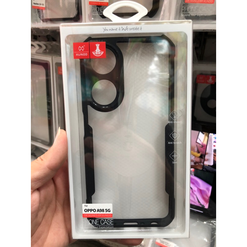 ((พร้อมส่ง)) เคส XUNDD แท้ 💯%  oppo A98 5G เคสแบบกันกะแทกหลังใส กันกล้อ