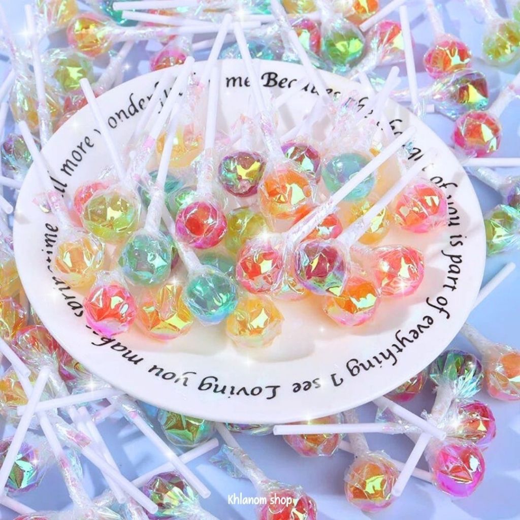 พร้อมส่ง⭐ จูปาจุ๊บ อมยิ้ม อมยิ้มมินิกระดาษแก้ว กระดาษวิบวับ Mini Lollipop 50-100ชิ้น รสหวานอร่อย ขนมปาร์ตี้ รสผลไม้รวม